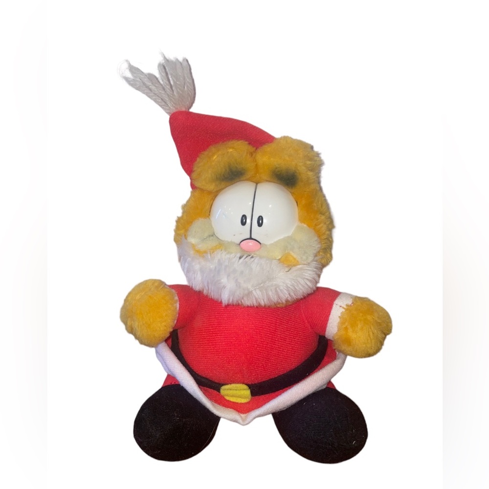 Vintage Garfield Santa Claus 8” Plush Stuffed Christmas Toy